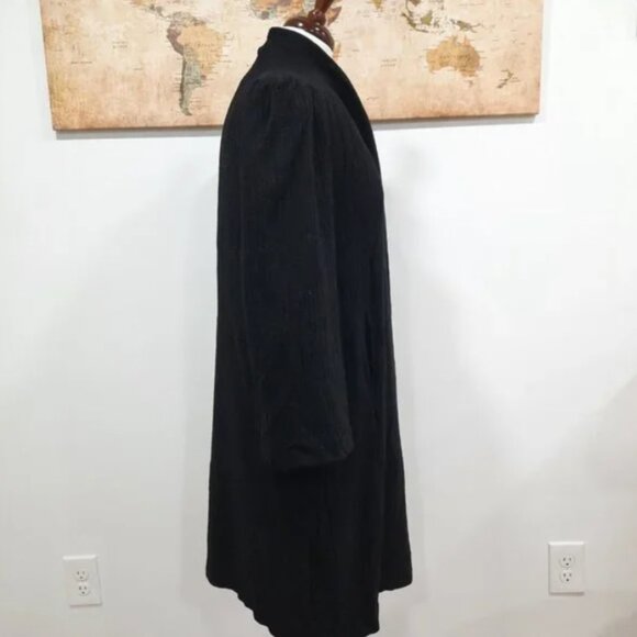 Vtg 60s long textured knit wool coat - Picture 3 of 14